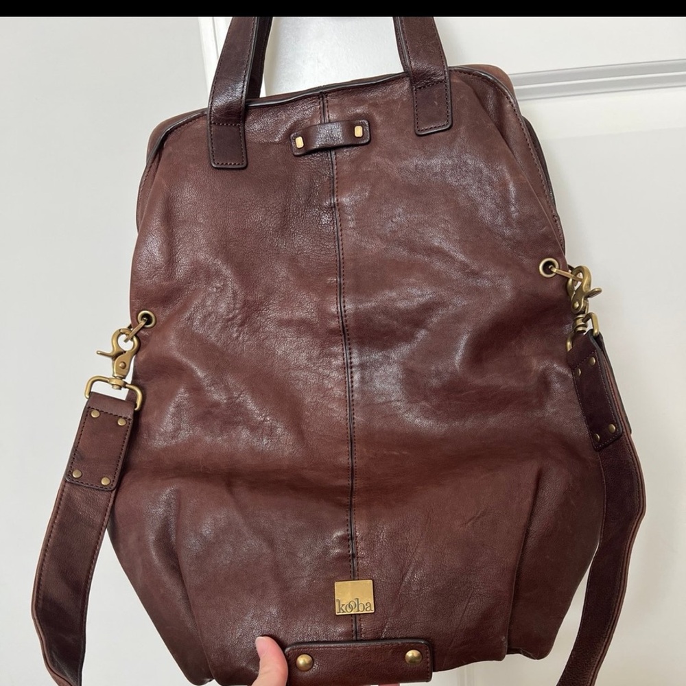 Kooba Ava Fold Leather Fold-Over Handbag